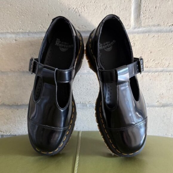 Dr. Martens Bethan black polished smooth t-bar mary jane size US W 11 - Picture 4 of 9